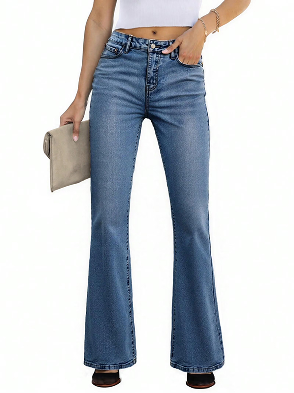 EMMIOL Damen-Jeans mit mittelhohem Bund und Stretchanteil