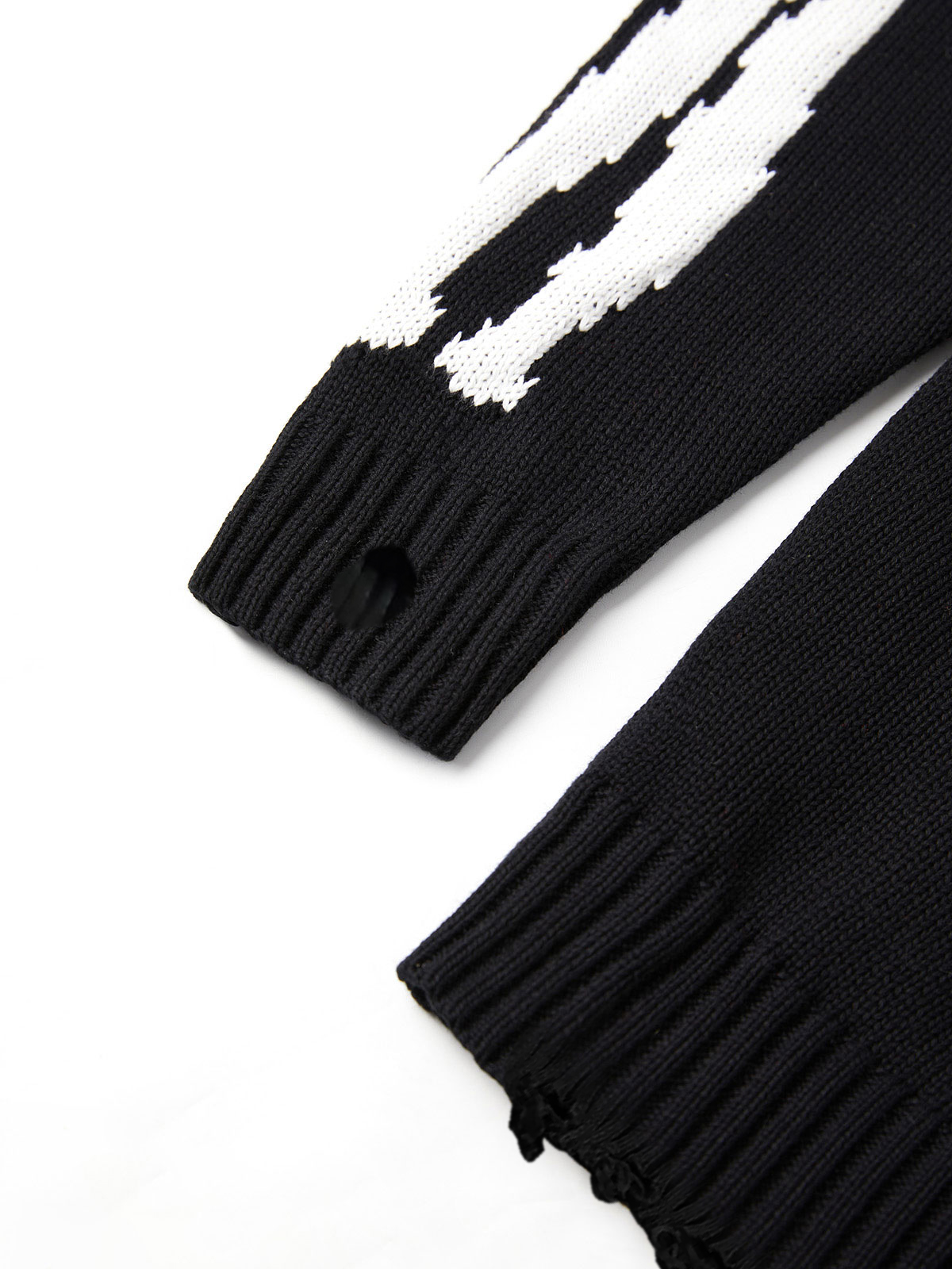 EMMIOL Suéter de punto de esqueleto de gran tamaño