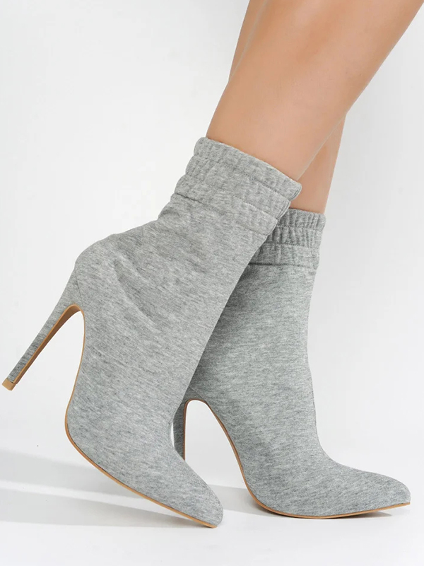 EMMIOL Botines de tacón alto con punta puntiaguda de Nauvoo