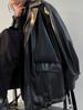 EMMIOL Giacca oversize in ecopelle nera