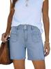 EMMIOL Damen-Jeansshorts mit hohem Bund