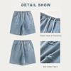 EMMIOL Herren Wash Distressed Skate Denim Shorts