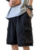EMMIOL Men's Washed Loose Cargo Denim Shorts