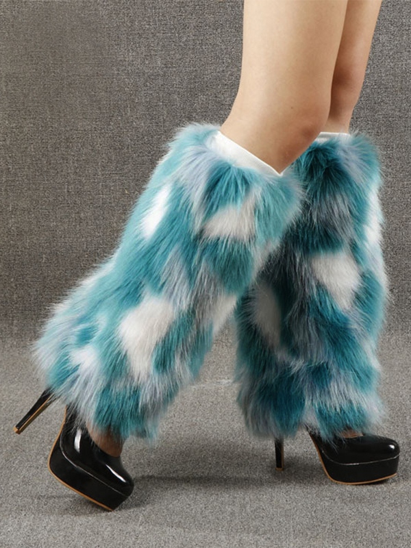 EMMIOL Tie Dye Faux Fur Leg Warmer