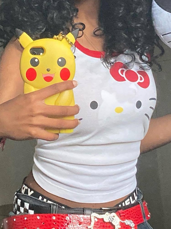 EMMIOL Cartoon Print Slim Cami Top