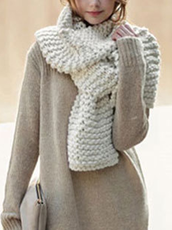 EMMIOL Bufanda de punto versátil, sólida y cálida