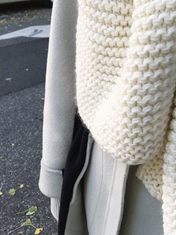 EMMIOL Bufanda de punto versátil, sólida y cálida