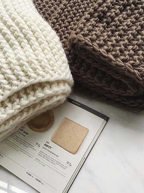 EMMIOL Bufanda de punto versátil, sólida y cálida