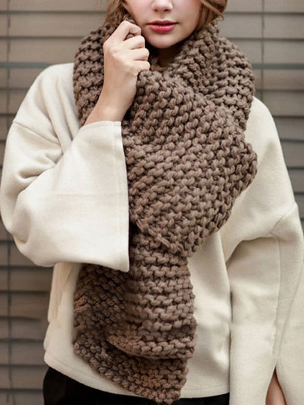 EMMIOL Bufanda de punto versátil, sólida y cálida