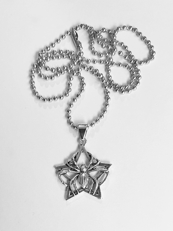 EMMIOL Collar Araña Estrella Plata