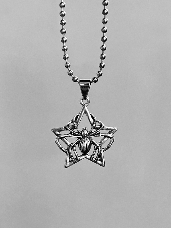 EMMIOL Collar Araña Estrella Plata