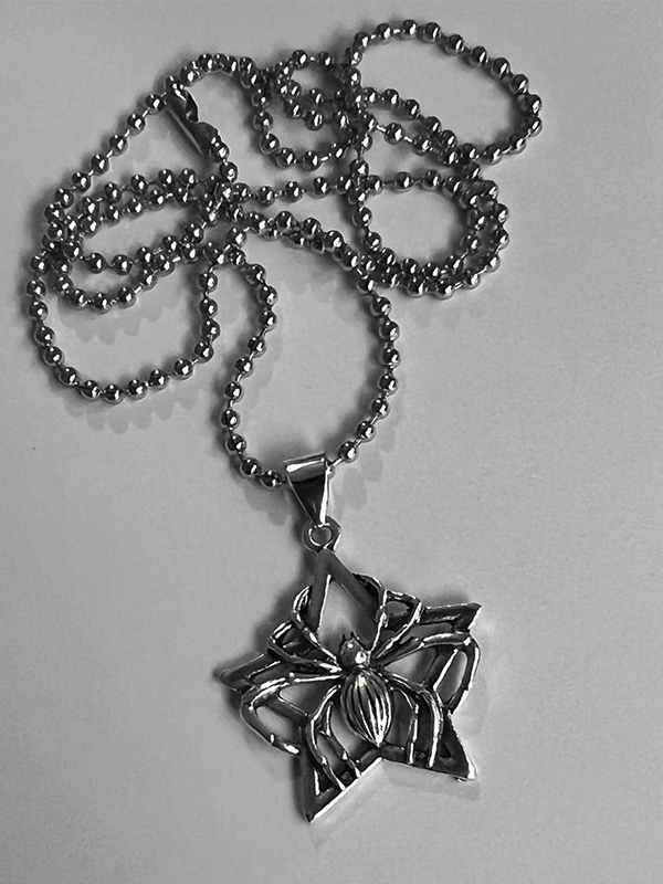 EMMIOL Collar Araña Estrella Plata