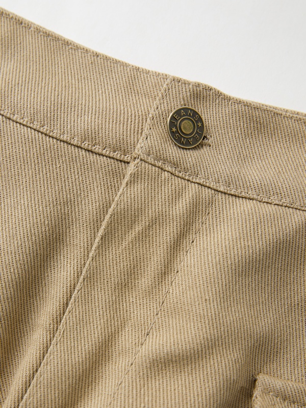 Emmiol Free shipping 2024 Street Khaki Cargo Skirt Khaki S in Mini