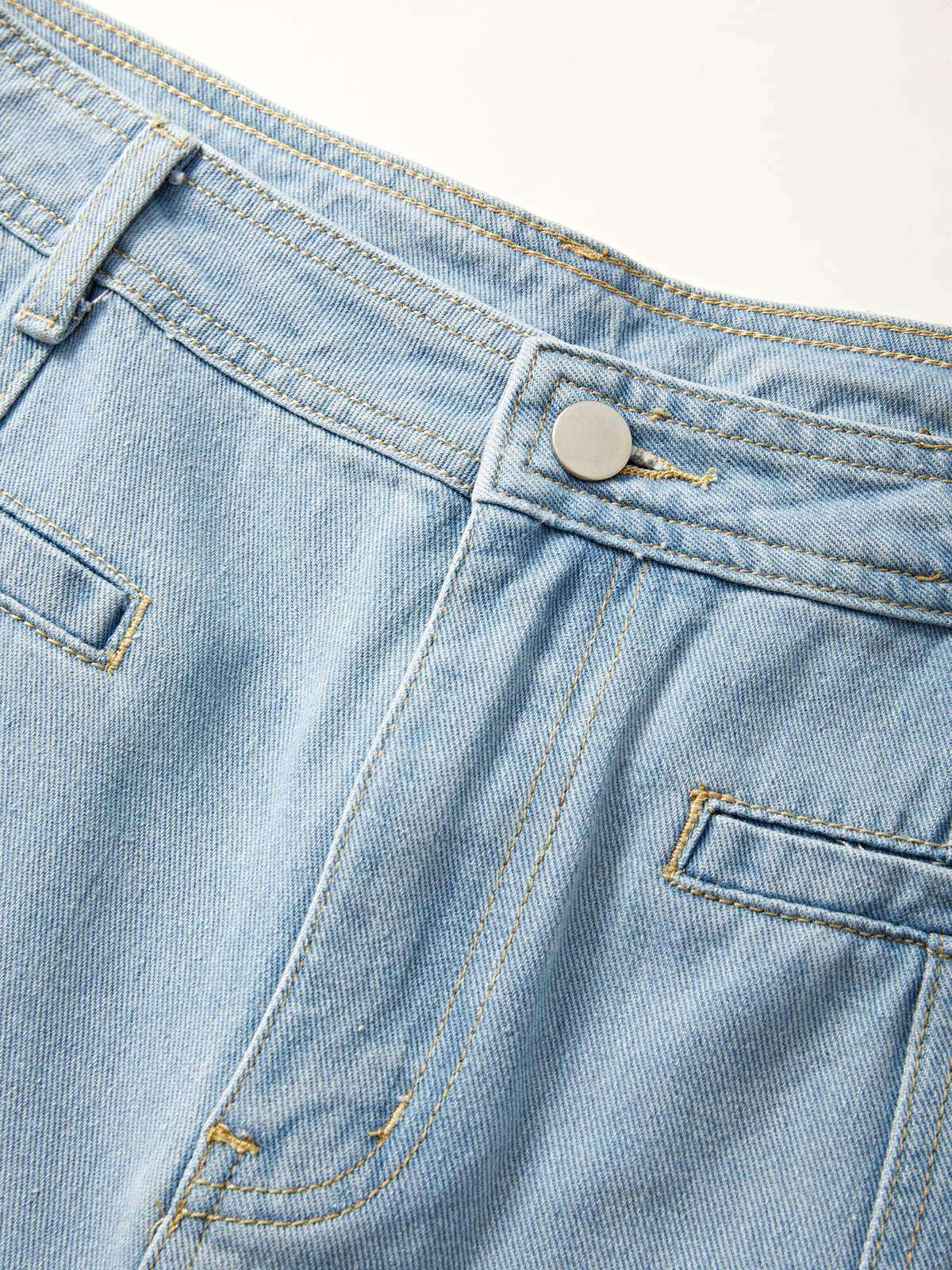 EMMIOL Back Star Patchwork Flare Jeans