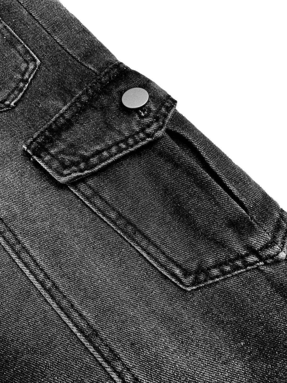 EMMIOL Jeans cargo tascabili sbiancati