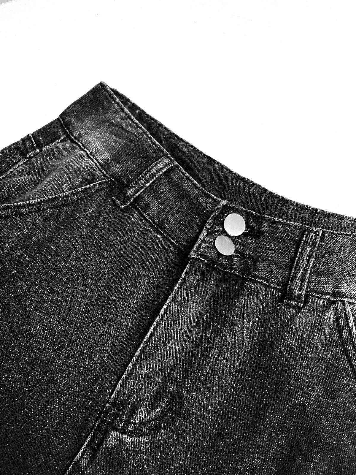 EMMIOL Jeans cargo tascabili sbiancati