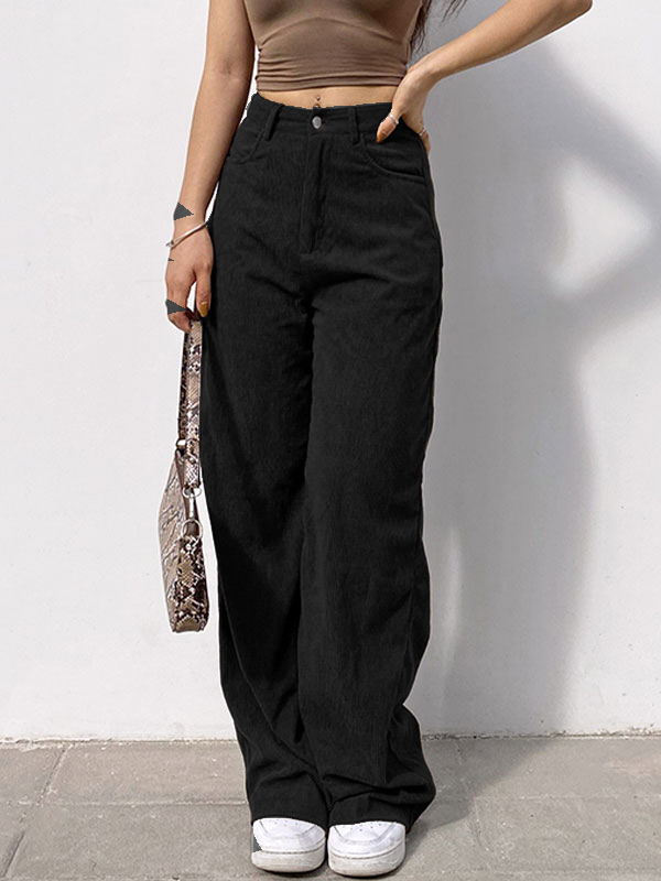 EMMIOL Vintage Kord Weit Hosen