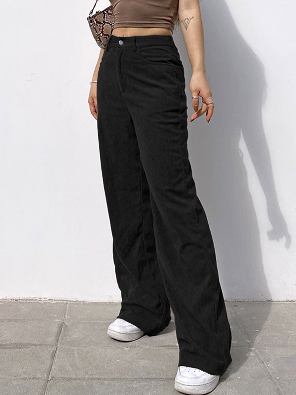 EMMIOL Vintage Kord Weit Hosen