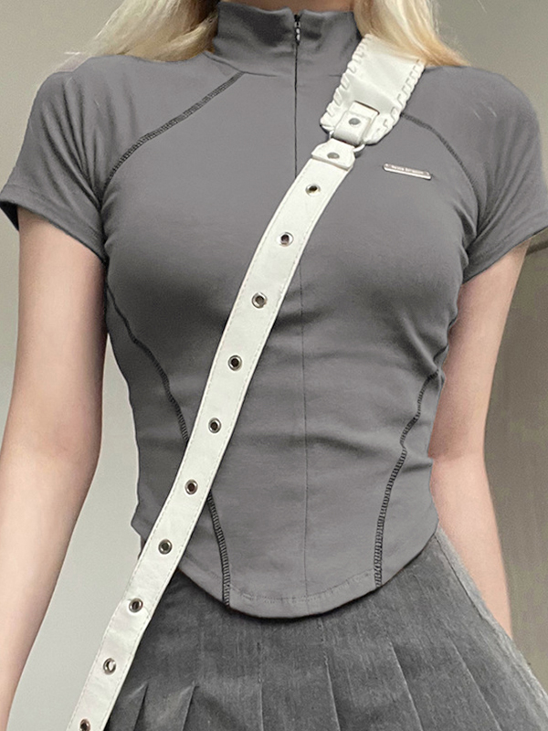 EMMIOL Top a maniche lunghe con dettaglio punto