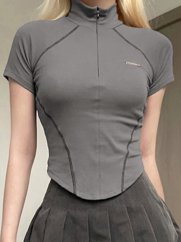 EMMIOL Top a maniche lunghe con dettaglio punto