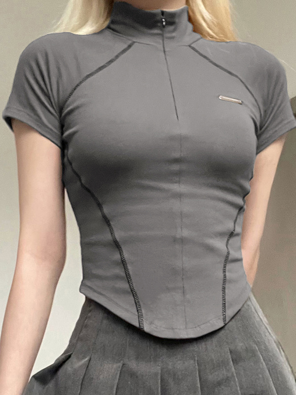 EMMIOL Top a maniche lunghe con dettaglio punto