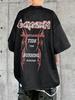 EMMIOL Camiseta extragrande de manga corta con estampado de ante para hombre