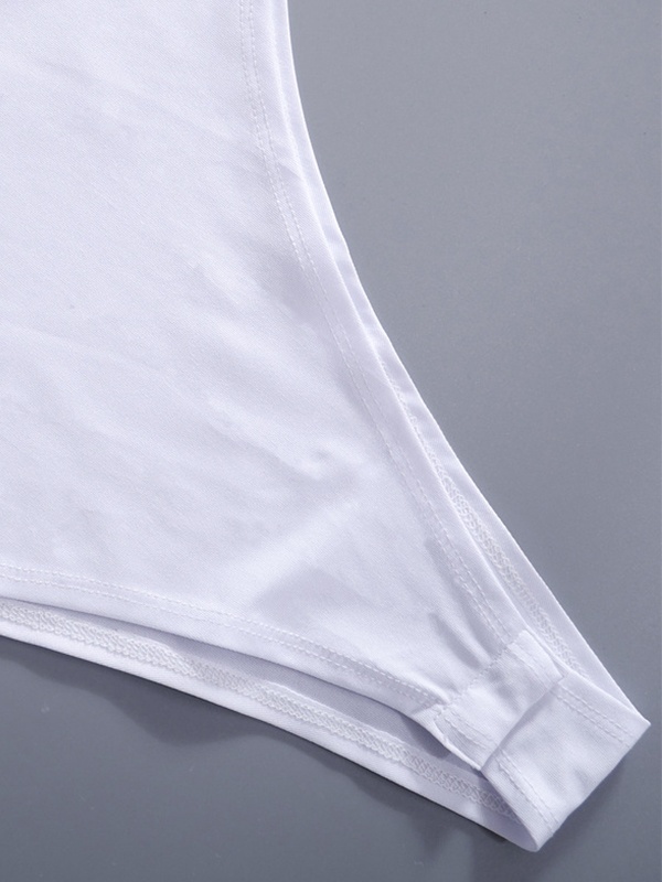 EMMIOL Solid Color Backless Long Sleeve Bodysuit