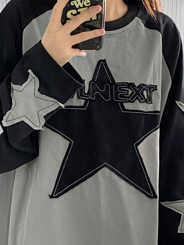 Embellished Star Oversized Sweatshirt main image 1