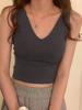 EMMIOL Rib V Neck Cropped Tank Top