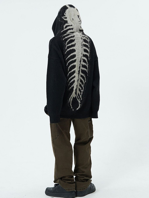 Jacquard Skull Hoodie